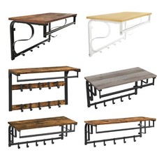 Wandgarderobe Garderobenhaken Wandregal Hängestange Kleiderhaken Wandmontage 