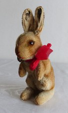 alter Steiff Hase aufwartend mit Drehkopf urige Patina Manni ? 12 cm ca. 50er J.