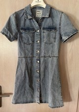 Mädchen Jeanskleid Blau Gr