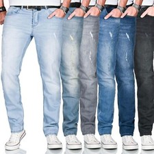 A. Salvarini Designer Herren Jeans Hose Regular Slim Fit Used Jeanshose Stretch