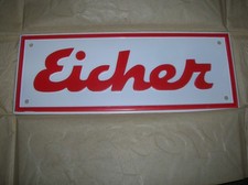 Original kleines Eicher Blechschild 50er 60er Jahre 24x9 cm Traktor Schlepper