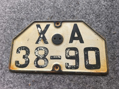 Ddr motorrad kennzeichen - ddr, mz