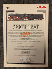 Märklin Insider Zertifikat für 34171 und 37171