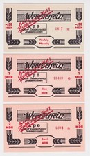 3 Banknoten 0,50 bis 2 Mark