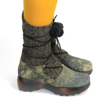 Stiefeletten Vintage Schuhe Boho Kordeln Strick Schnürung MUXART Barcelona 37