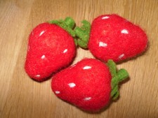 3x Filz handgearbeitete