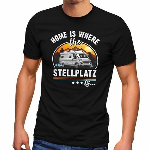 Herren shirt camping home is - camping,