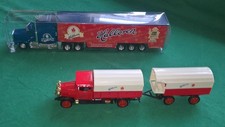 2 Halloren Werbetrucks, 1:87, gebraucht, nicht bespielt, Sammlerstück