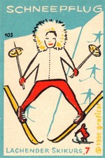 🎿 Retro Skiing Charm