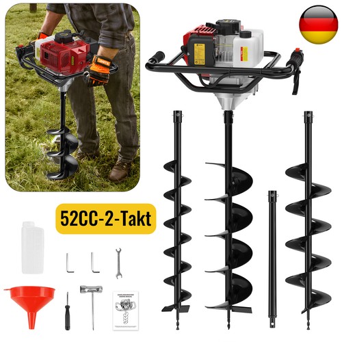 Benzin erdbohrer 52cc 2ps - benzin, 5,2ps