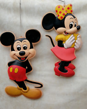 Walt Disney Minnie und Micky Maus Hohlfigur 70 x 40 cm Wandbild Midcentury