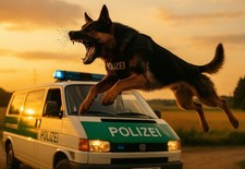 K-9 Polizei HESSEN DienstHundFührer Patch grün SCHÄFERHUND  90er DHF Abzeichen