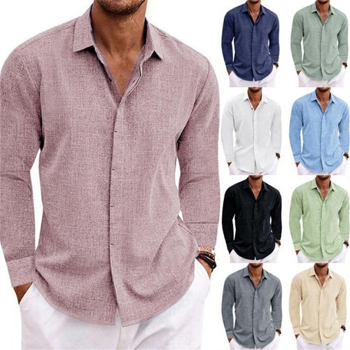 Herren leinen hemd langarm - herren,