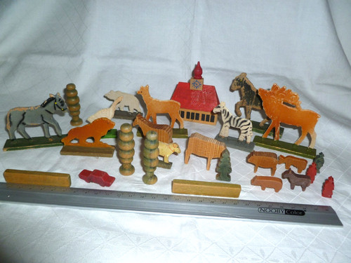 Alte flachfiguren tiere - alte,