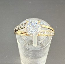 Gold Ring 333 Gelbgold 8 Karat mit Steinen Gr. 54