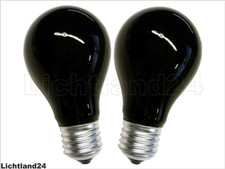 2er Pack - E27 - UV Lampe Glühbirne 75 Watt Glühlampe Schwarzlicht 75W 