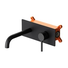 doporro Unterputz-Armatur Wandarmatur Schwarz Matt Einhebelmischer Badarmatur