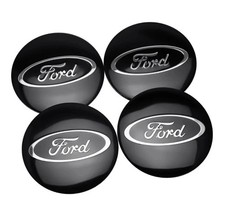 Nabendeckel für Ford logo emblem 56mm Aufkleber Radkappen Felgen Aluminium Black