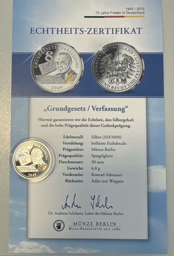 Silber gedenkprägung - silber,