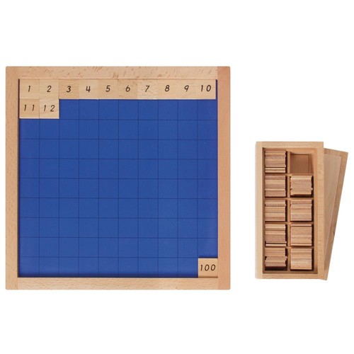 Montessori hunderterbrett holz - montessori,