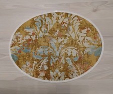 Deckchen in Oval 48 cm x 37 cm mit Baumwollband in Weiß 