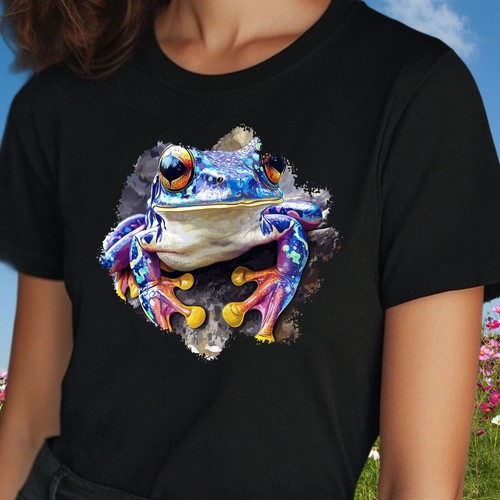 Shirt frauen frosch motiv - frauen,