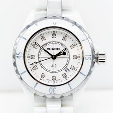 Chanel J12 Uhr Ref. H1628 Quarz Keramik Diamanten Saphirglas 33mm