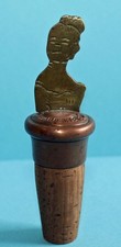 Alter Metall Zierkorken FROMME HELENE / Metalwork Bottle Stopper / Bouchon