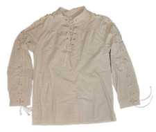 BaronHong Herren Piratenhemd Wikinger Steampunk Retro Renaissance Gr. S NEU