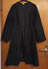 Festlicher schwarzer Mantel S/M/36/38 Perlen Brokat