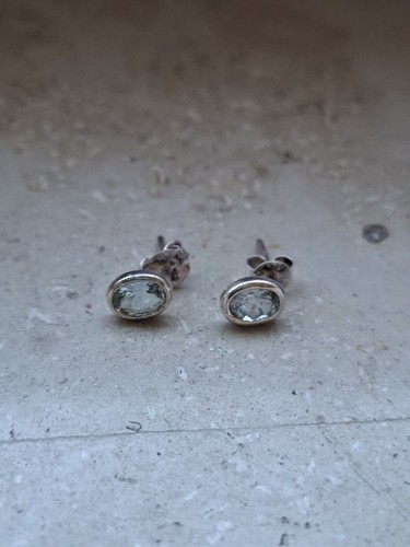 Aquamarin ohrstecker - aquamarin,