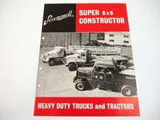 Scammell Super Constructor 6x6 heavy duty Truck tractor brochure ca 1965