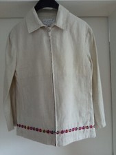 Sandfarbene Leinenjacke von