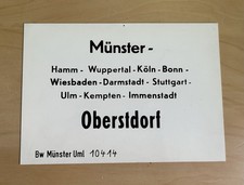Zuglaufschild Münster - Hamm