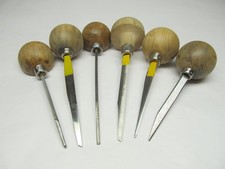 6 Stichel mit Heft zum Fassen und Gravieren Goldschmiedewerkzeug Konvolut