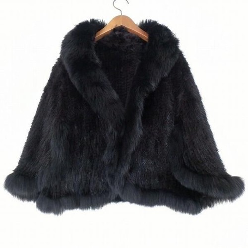 Wnc pelzmantel cape schwarz - wnc,