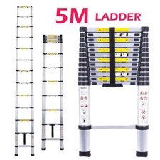 Alu 5m Teleskopleiter Stehleiter Anlegeleiter Mehrzweckleiter Ladder Leiter