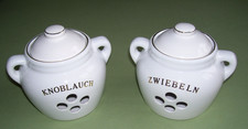 Zwiebeln+Knoblauch Aufbewahrung Deckeldose Keramik Zwiebeldose Knoblauchdose