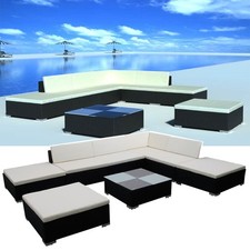 20tlg Gartenmöbel Poly Rattan