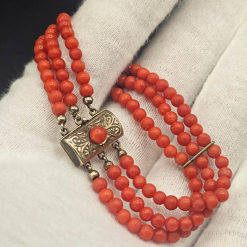 Jugendstil korallen armband - jugendstil,