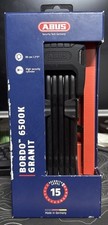 ABUS Bordo Granit 6500k/90 BK SH Faltschloss Schwarz Neu OVP Fahrrad Radschloss