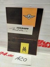 ZÜNDAPP MODELLE MESSE LEIPZIG 1957 MOTORRAD PROSPEKT FALTBLATT RAR 175S 200S 201