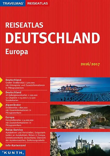 Kunth reiseatlas deutschland - deutschland, /