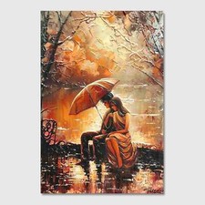 Romantic Couple with Umbrella