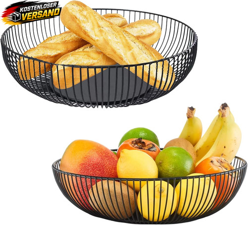 Obstkorb metall 2er set - obstkorb,