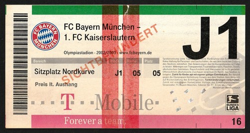 Ticket 2002 bayern - |, 2002/03