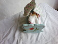 Puppenmöbel <Babywiege mit ARI-Baby> Holz, 50iger Jahre,  DDR, Ostalgie