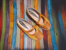 EL NATURALISTA Leder Patchwork Blüten BALLERINA Pumps Sandale Elfen Schuhe 37 38