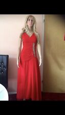 Langes Rotes Ballkleid Maxikleid Verlobung Brautjungfern Kleid Xs 