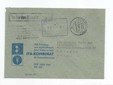 DDR Dienst ZKD Brief Schmalkalden 24.02.87 VEB Fahrzeug und Jagdwaffenwerk Suhl